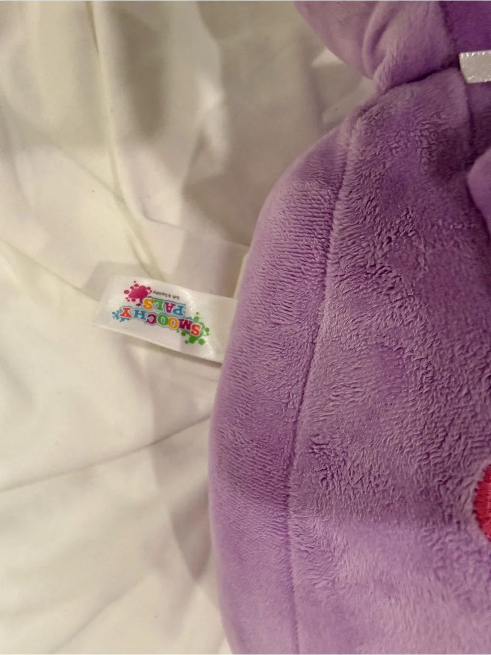 Squishmallows Purple Heart Plush with Silver Balloon